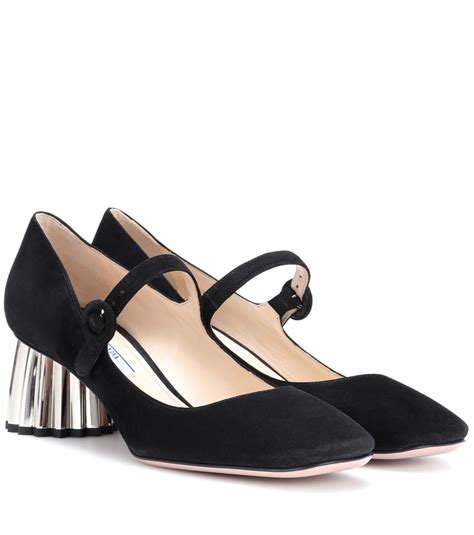 prada suede mary jane pump|mary jane Prada shoes.